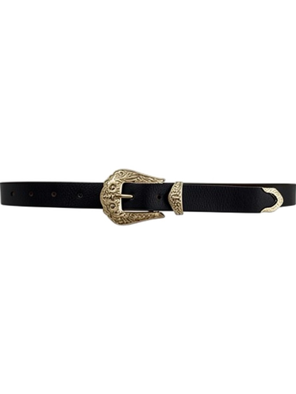 Abercrombie & Fitch | Black Western Belt w/ Silver Hardware